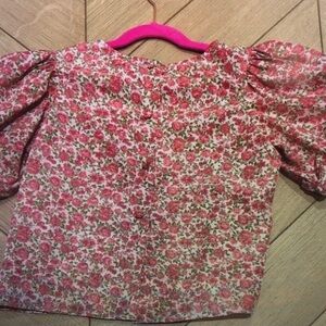 Floral Pink Kids Blouse